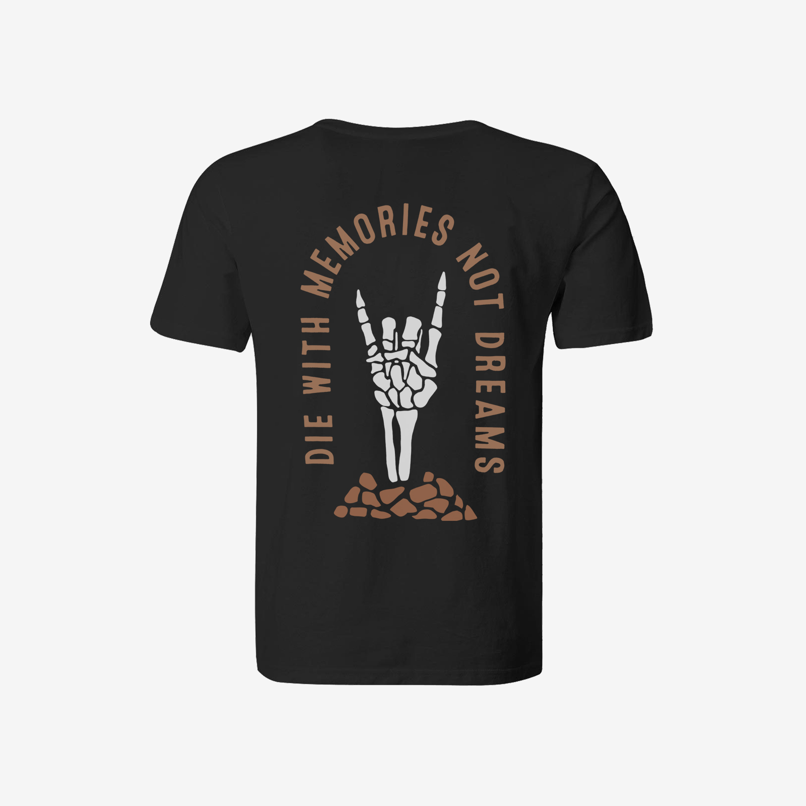  Die With Memories Not Dreams Mano Cornuto Printed T-Shirt-Ranbybox