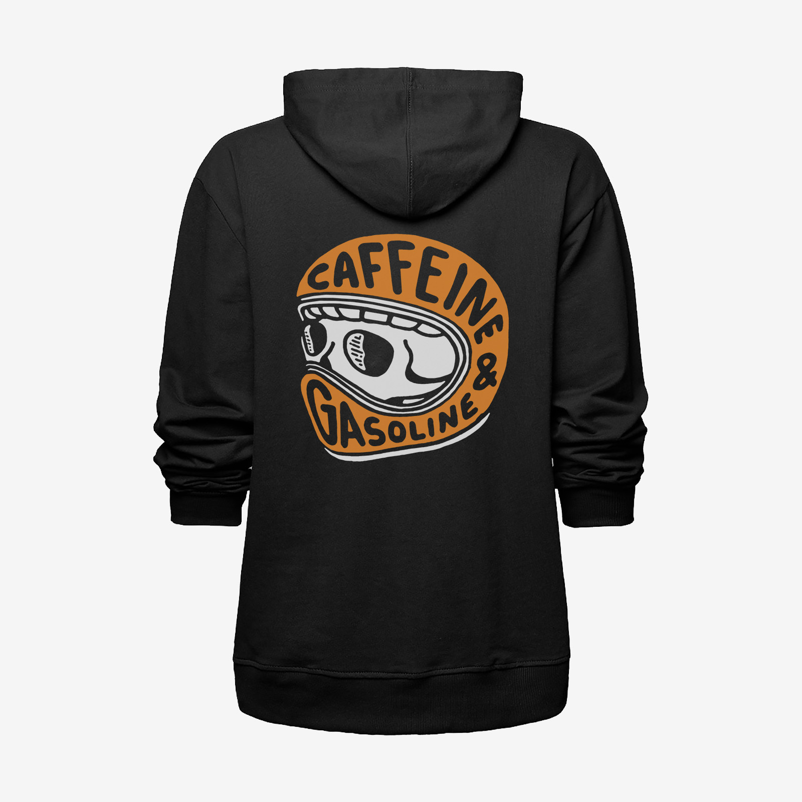 Uprandy Caffeine&Gasoline Skull Print Designer Hoodie