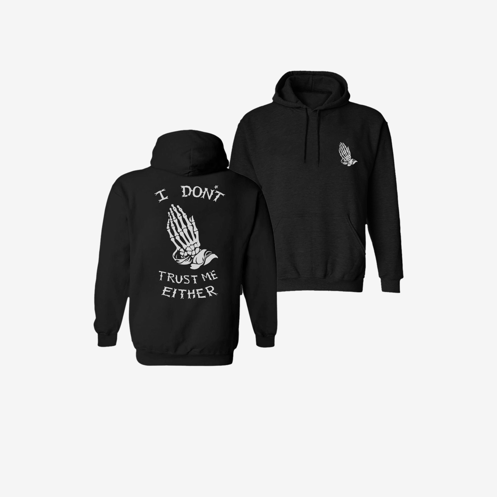  Two Hands Together I Don'T Trust Me Either Printed Hoodie-Ranbybox