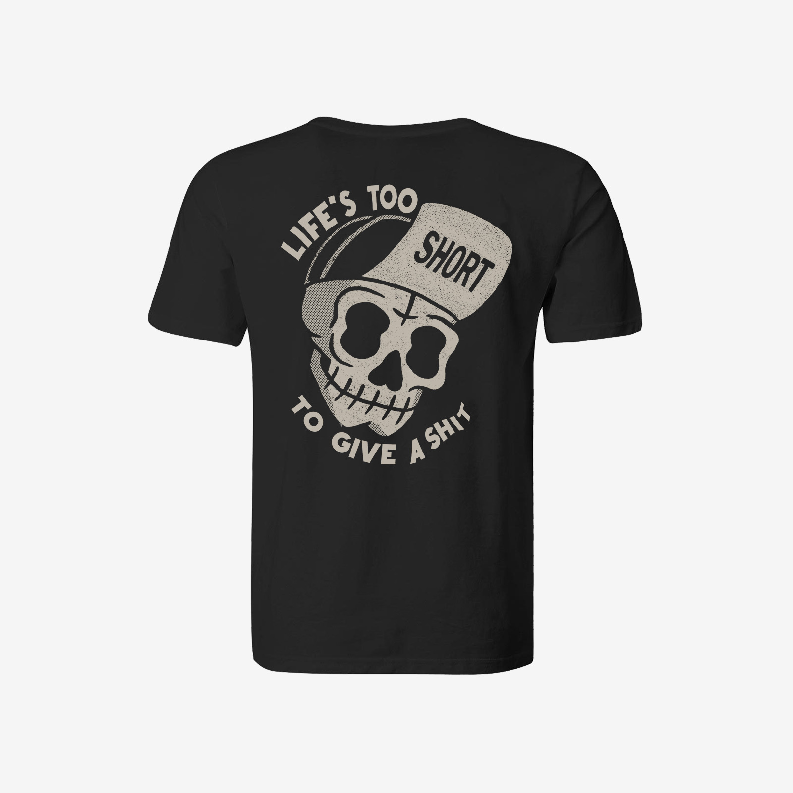 Uprandy Life Too Short To Give A Shit Skull Printed Men T-Shirt