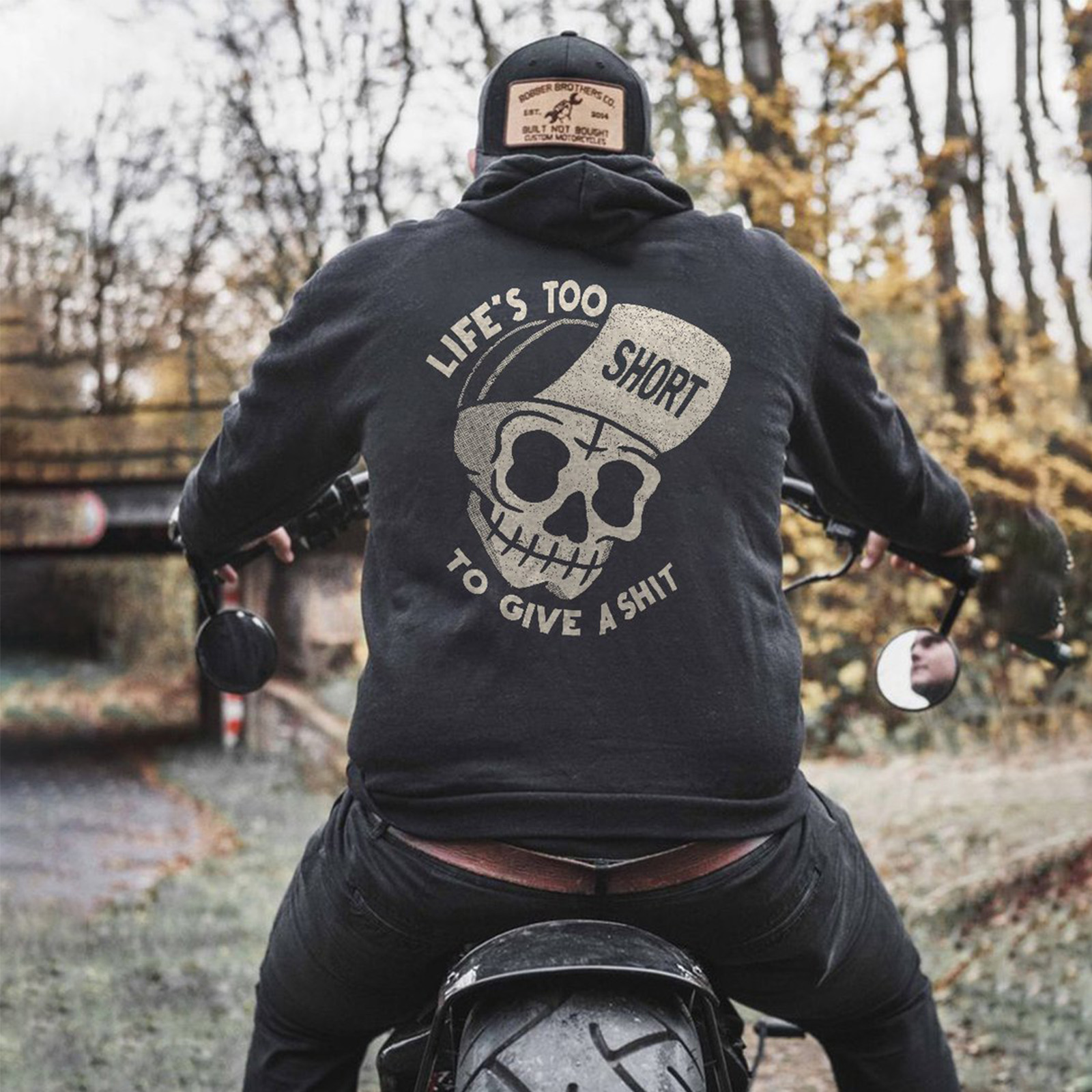  Life Too To Give A Shit Printed Men Hoodie-Ranbybox