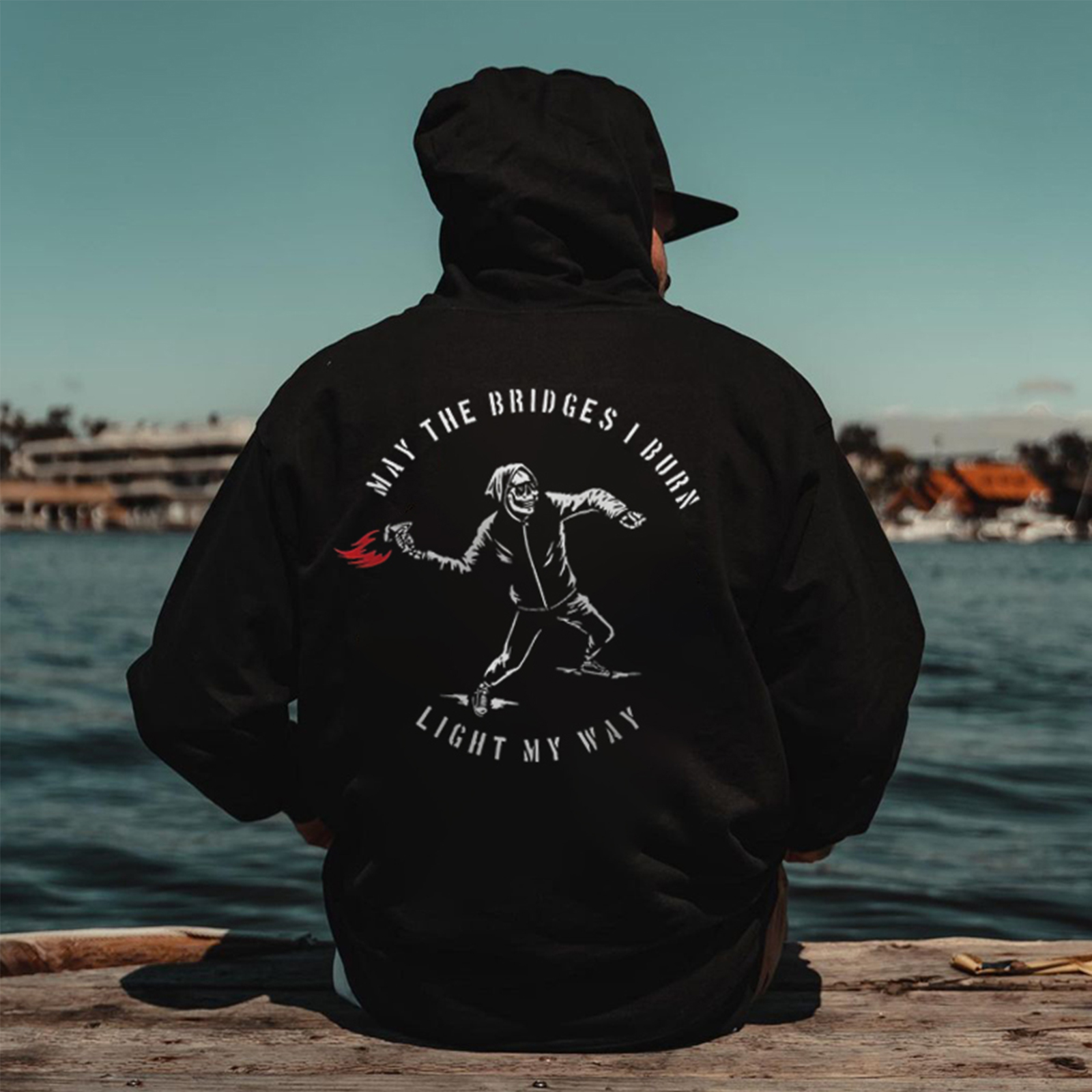 May The Bridges I Burn Light My Way Men's Hoodie