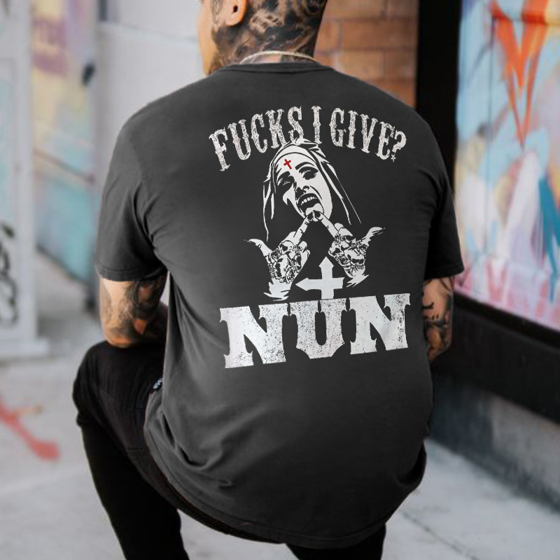 F**Ks I Give? Nun Printed Men's T-shirt