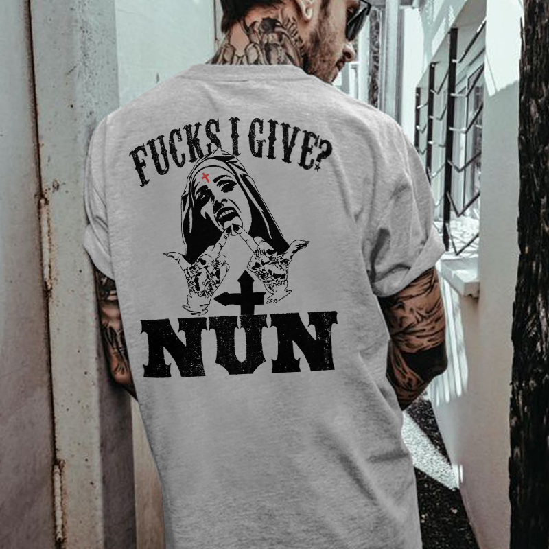 F**Ks I Give? Nun Printed Men's T-shirt
