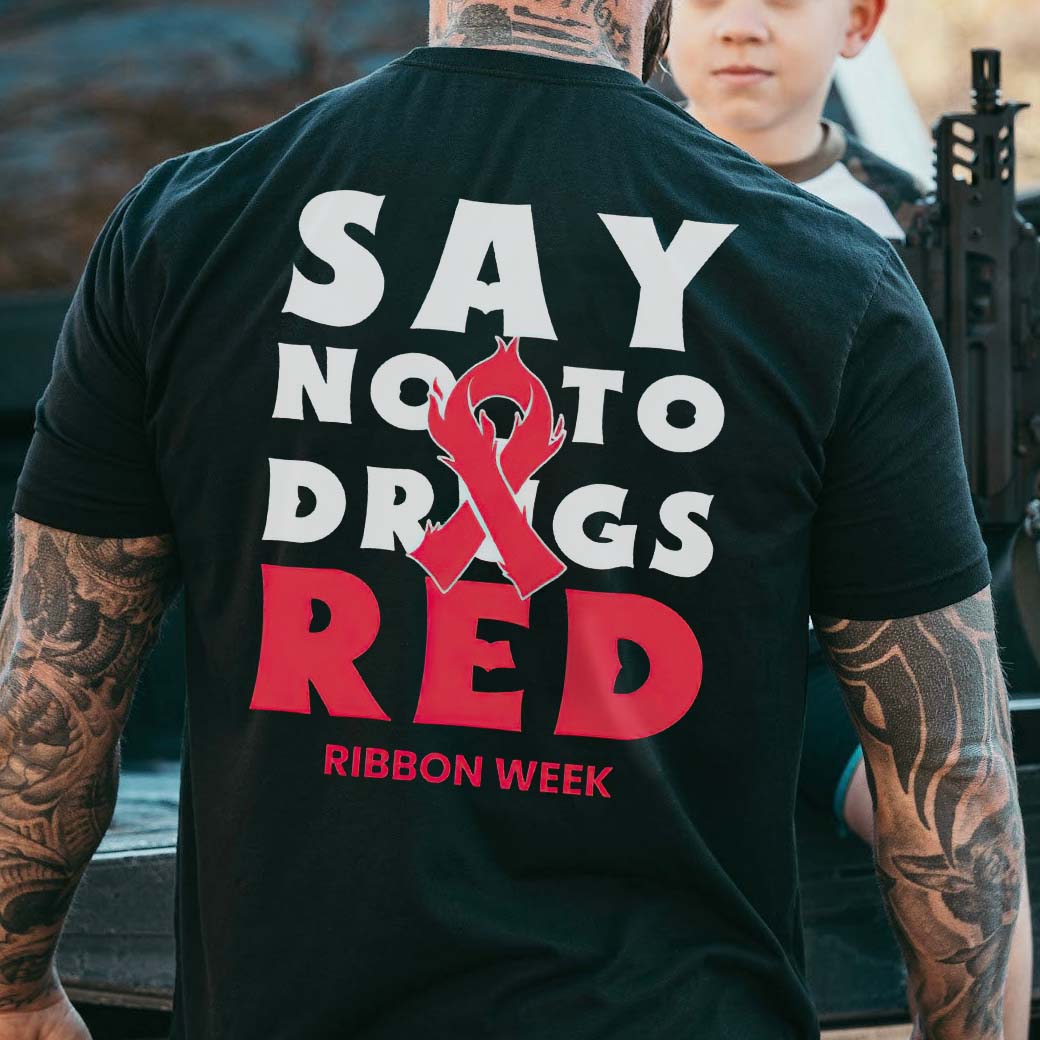 Say No To Drugs Printed Men's T-shirt-Ranbybox