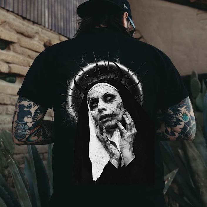 "Apostasy" Nun Printed Men's T-shirt