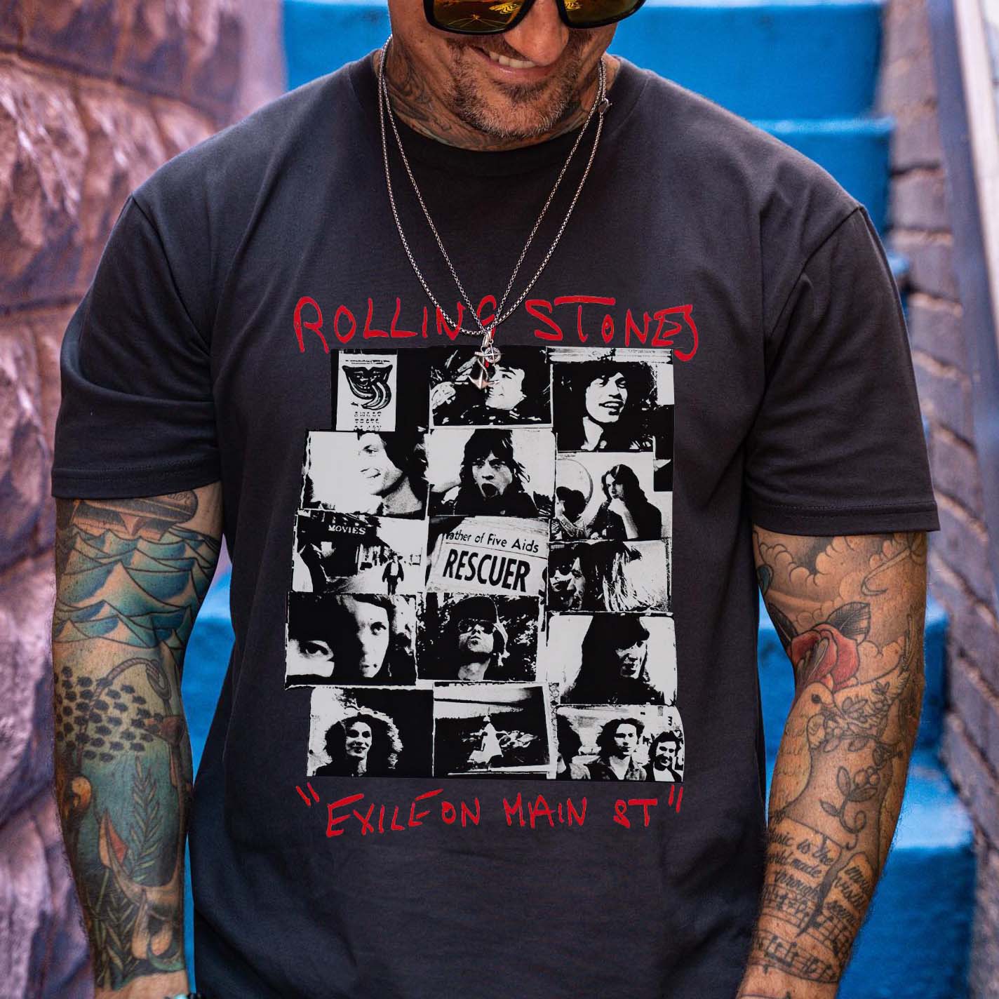 Rolling Stones Printed Men's T-shirt-Ranbybox