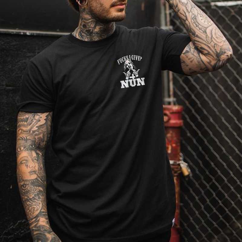 F**Ks I Give? Nun Printed Men's T-shirt