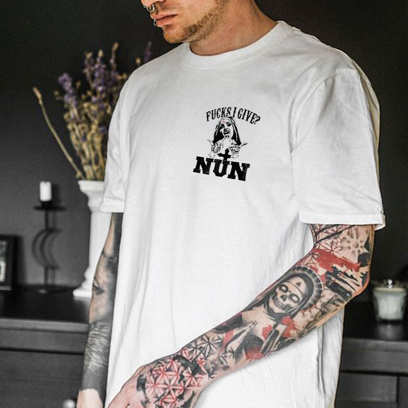 F**Ks I Give? Nun Printed Men's T-shirt