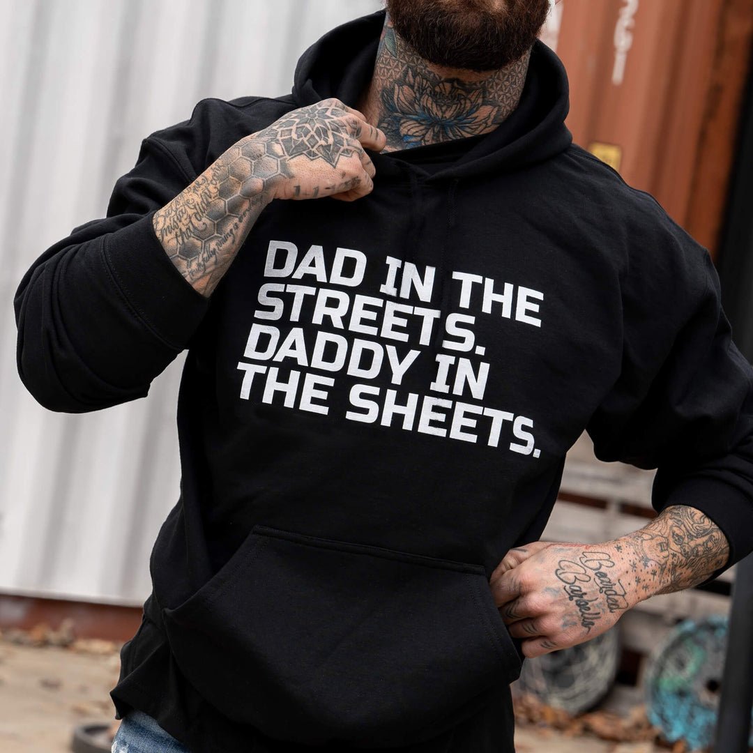 Dad In The Streets Printed Men's Hoodie