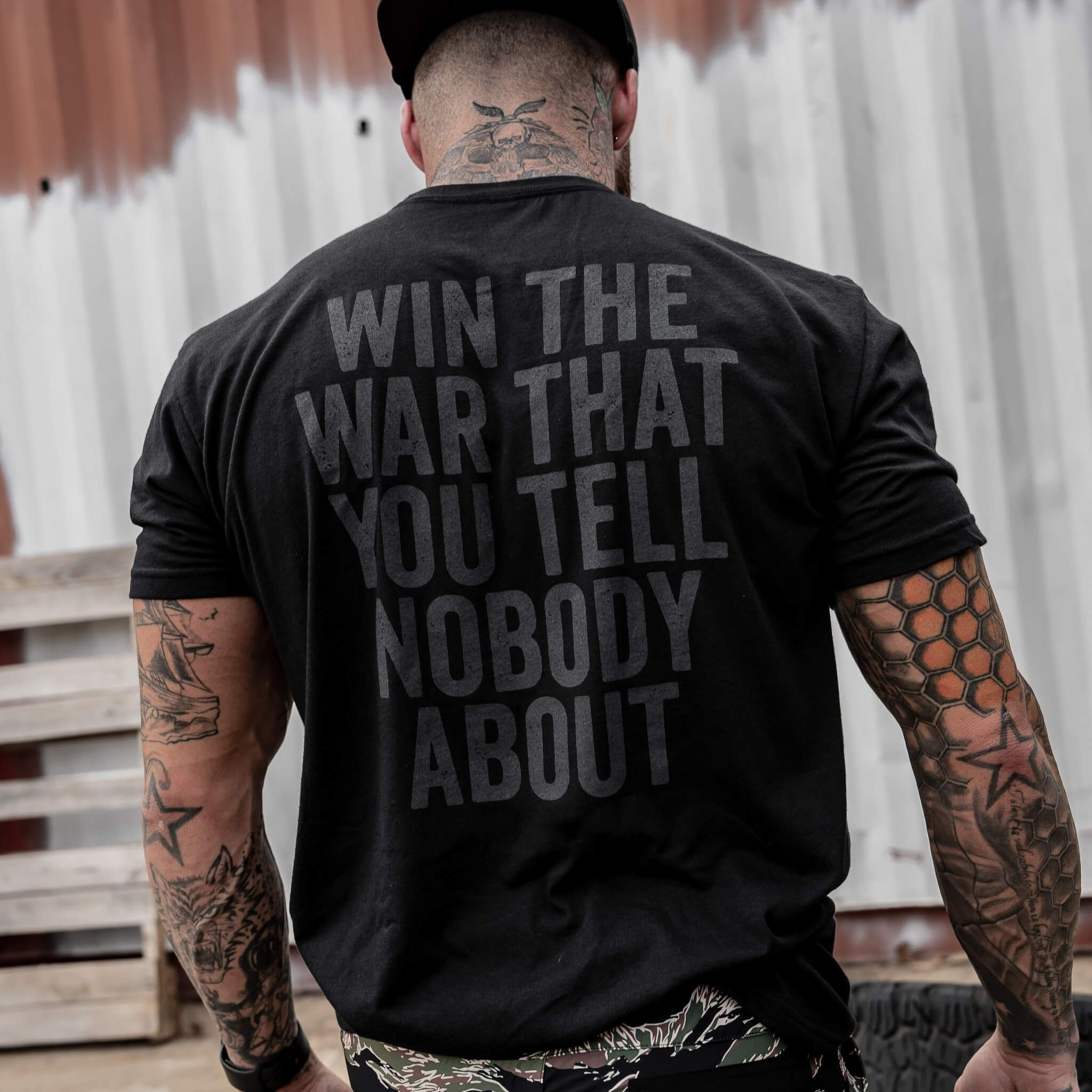 Win The War That You Tell Nobody About Printed Men's T-shirt Image - 7