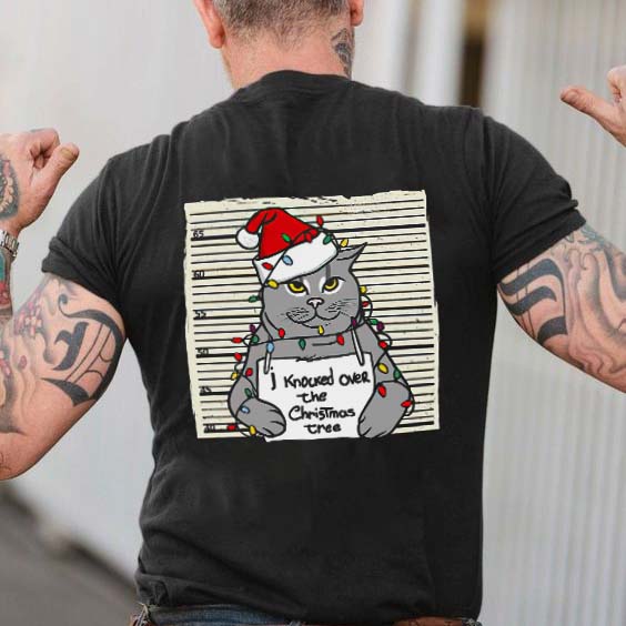 I Knocked Over The Christmas Tree Printed Men's T-shirt