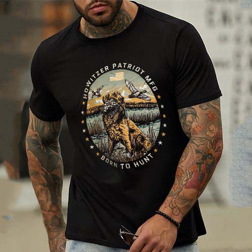 Born To Hunt Printed Men's T-shirt-Ranbybox