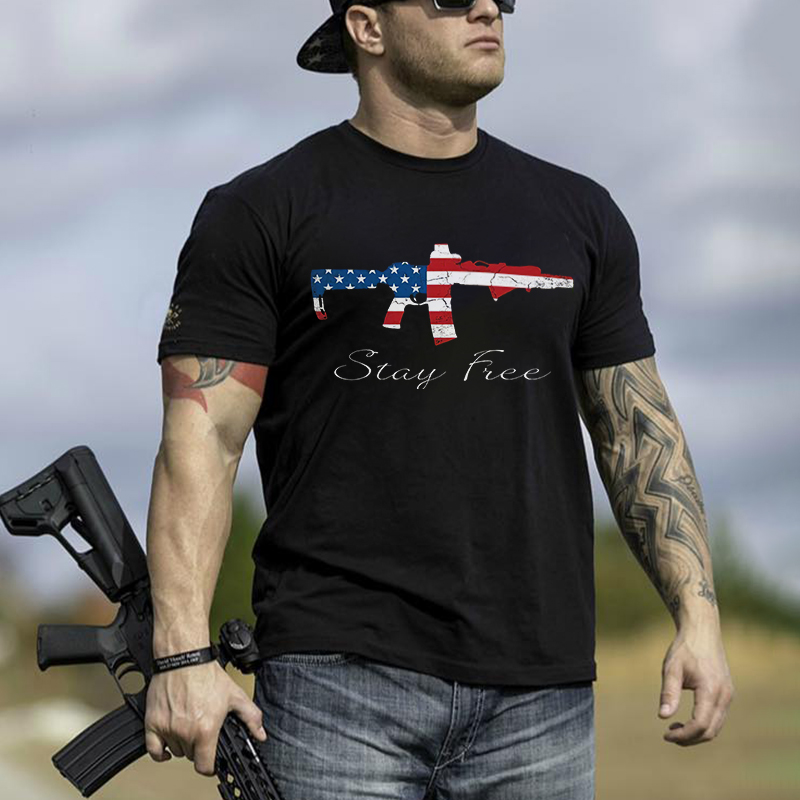 Stay Free Printed Men's T-shirt-Ranbybox