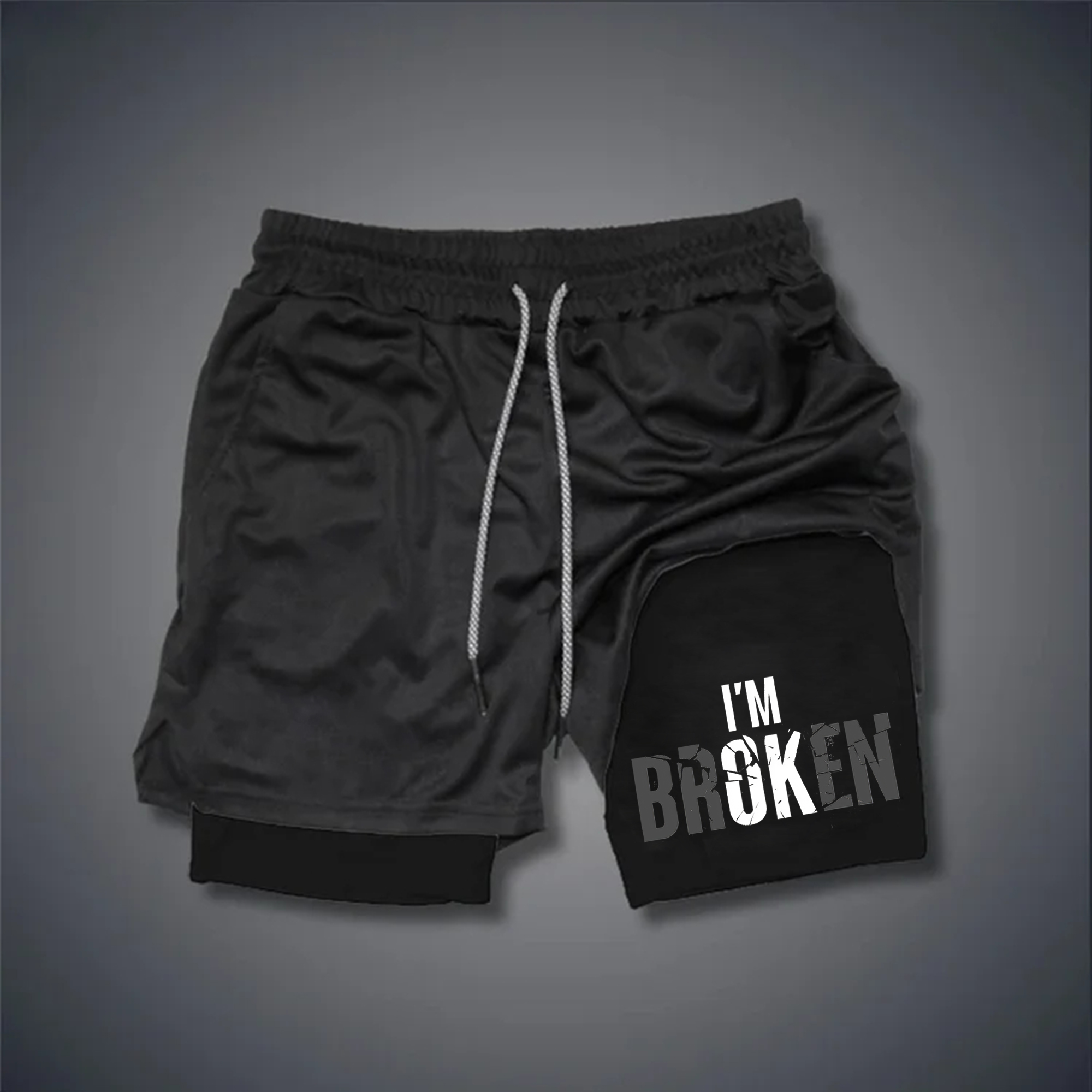 I'm Broken Print Men's Shorts