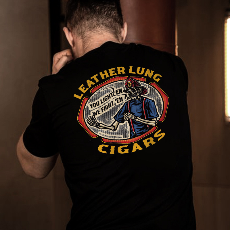 Leather Lung Cigars Printed Men's T-shirt