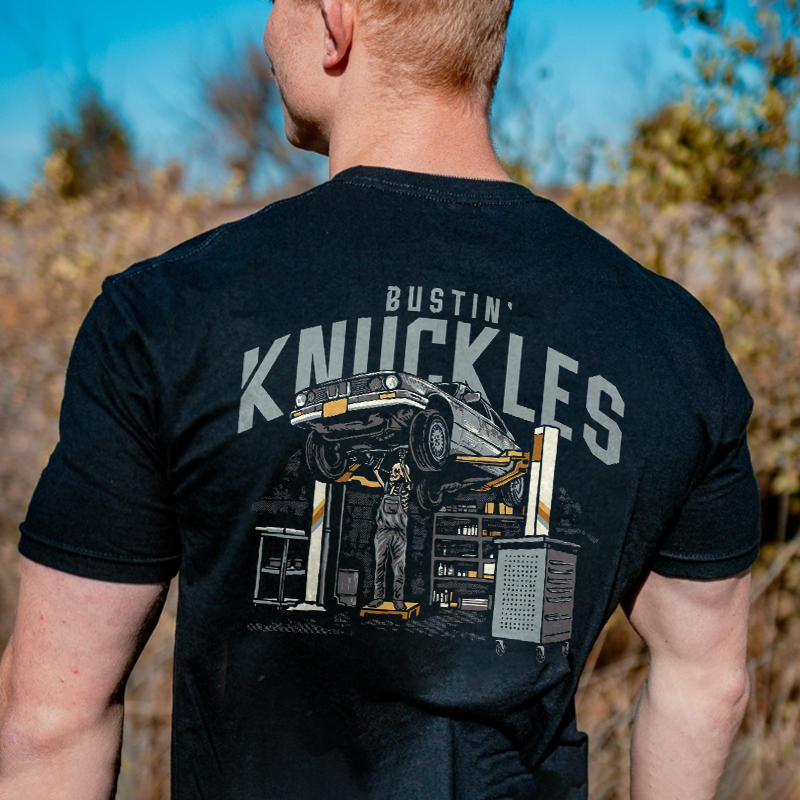 Bustin' Knuckles Printed Men's Tshirt