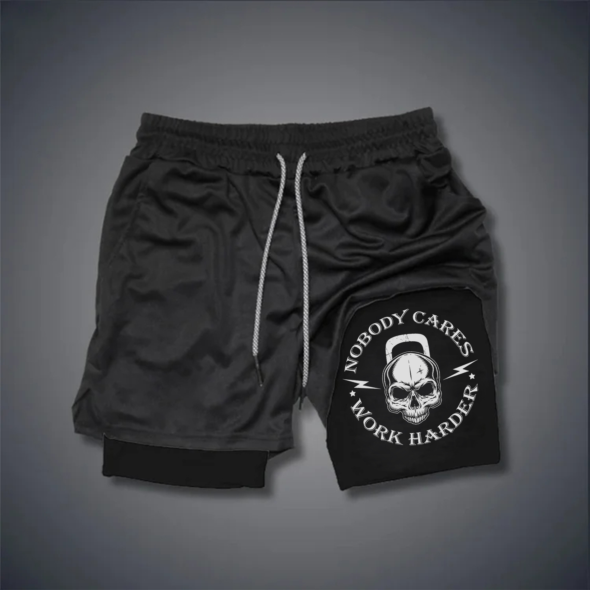 Nobody Cares Work Harder Print Men's Shorts