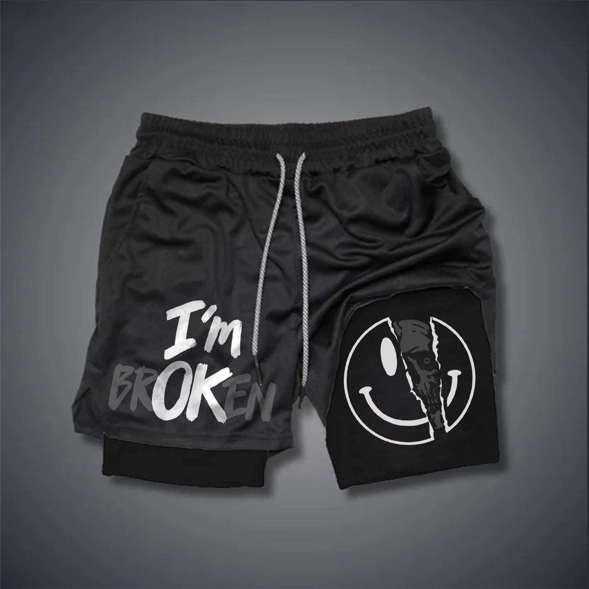 I'm Broken Print Men's Shorts