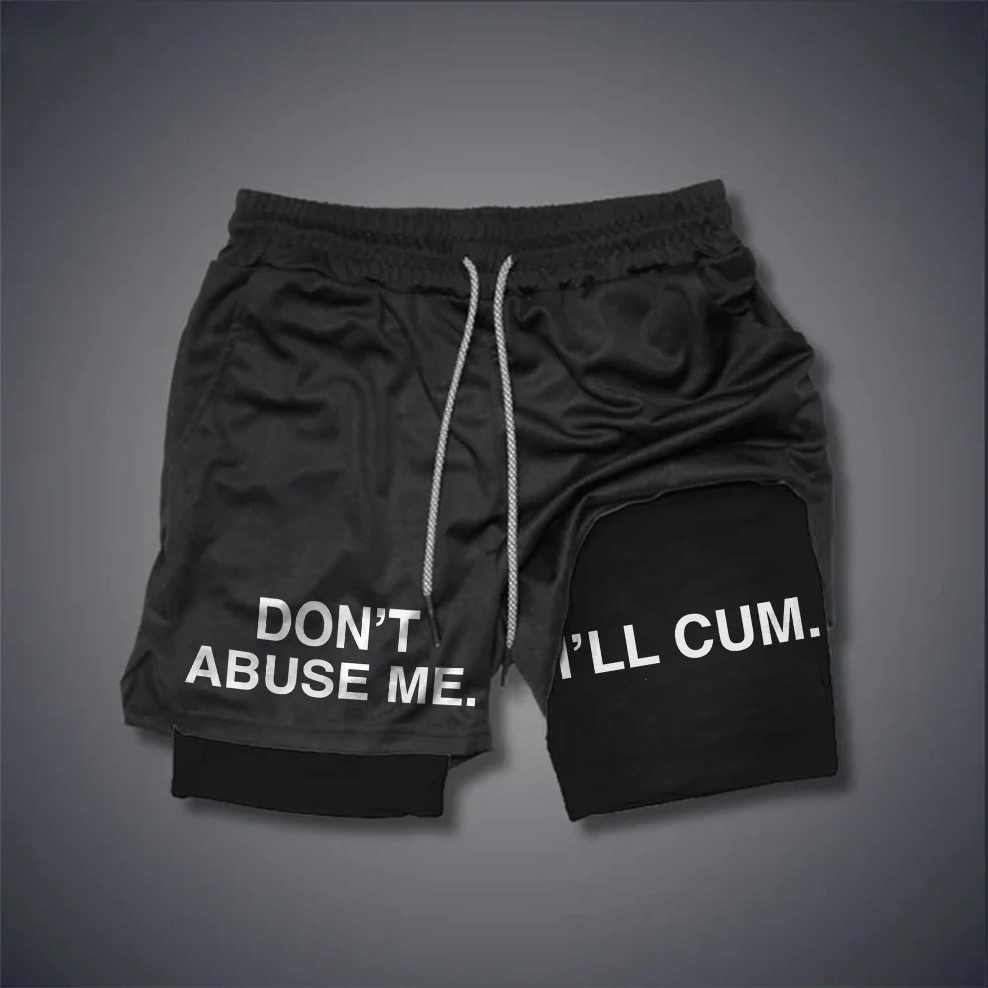 Don't Abuse Me I'll Cum Print Men's Shorts