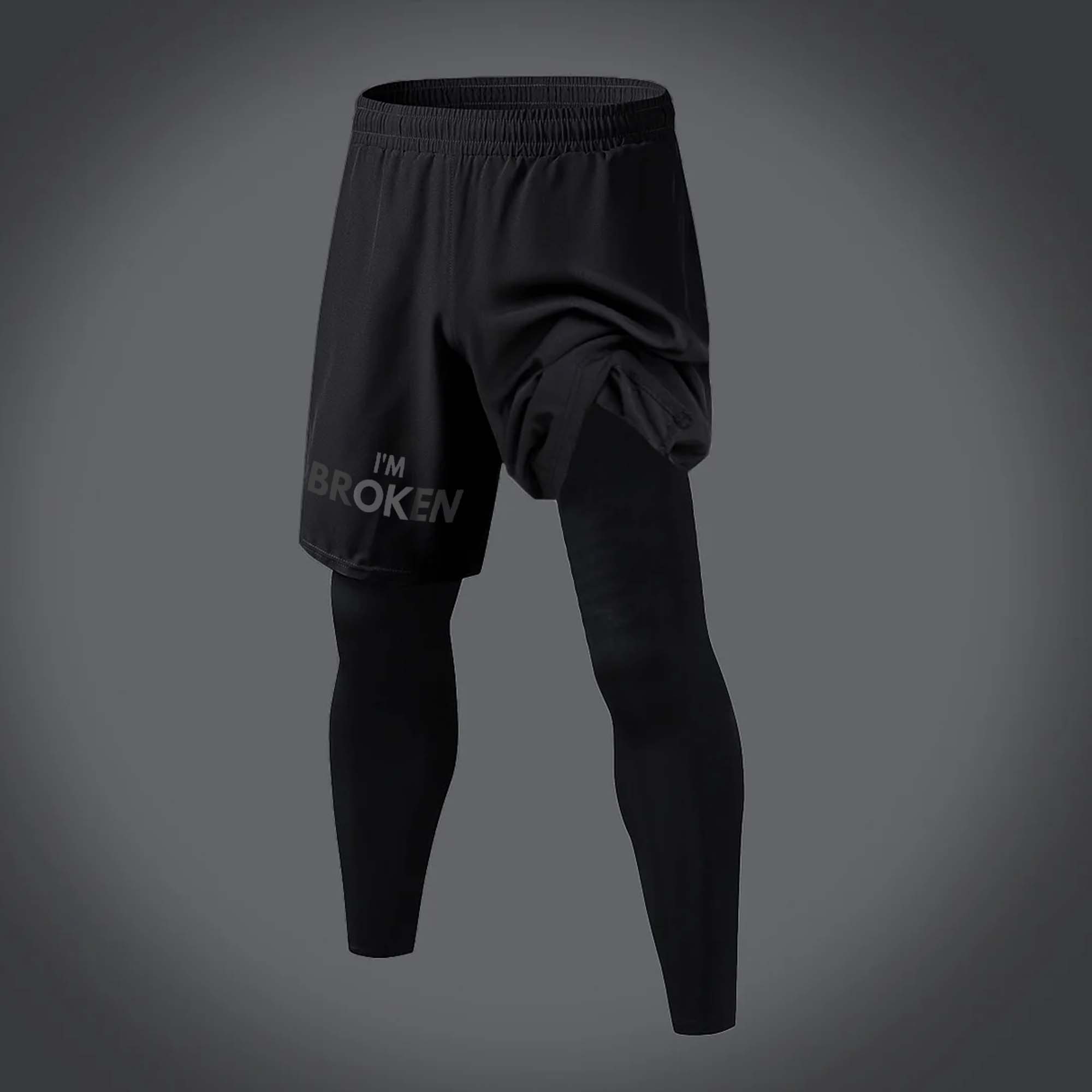 I'm Broken Printed Men's Fitness Leggings