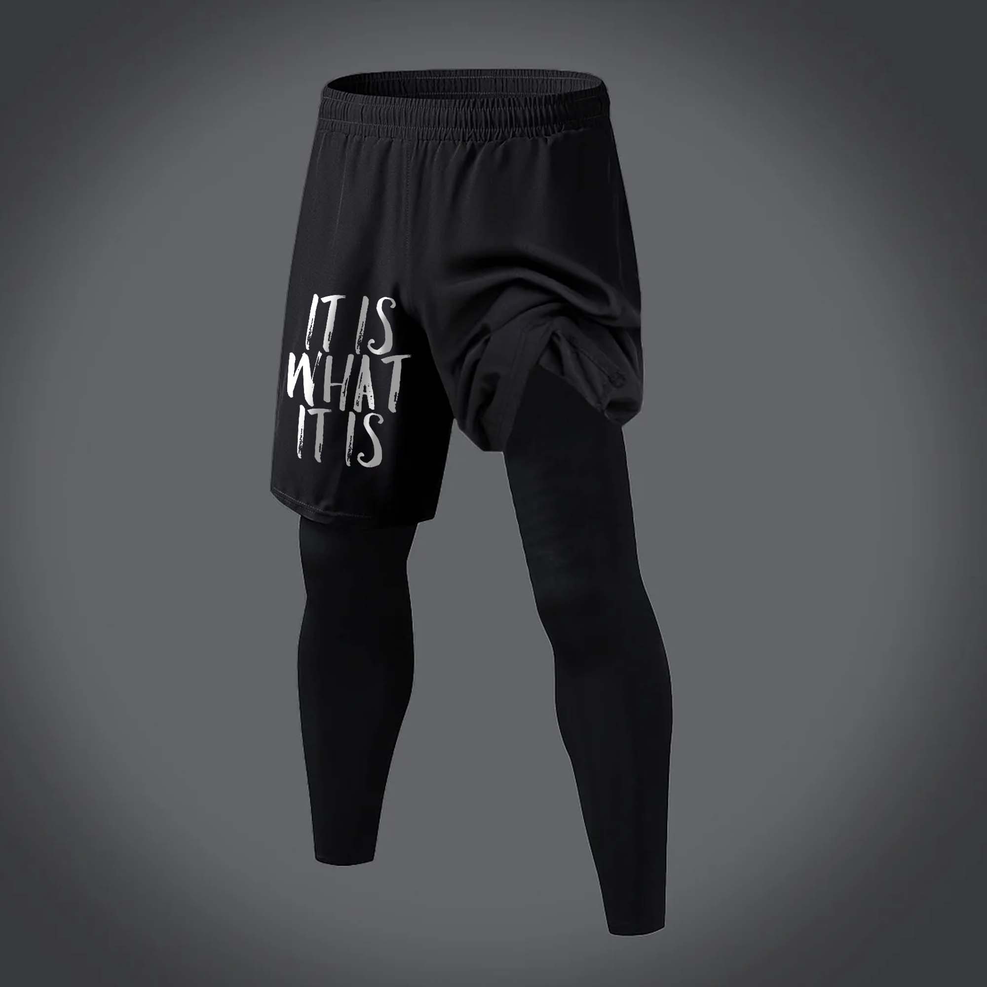 It Is What It Is Printed Men's Fitness Leggings