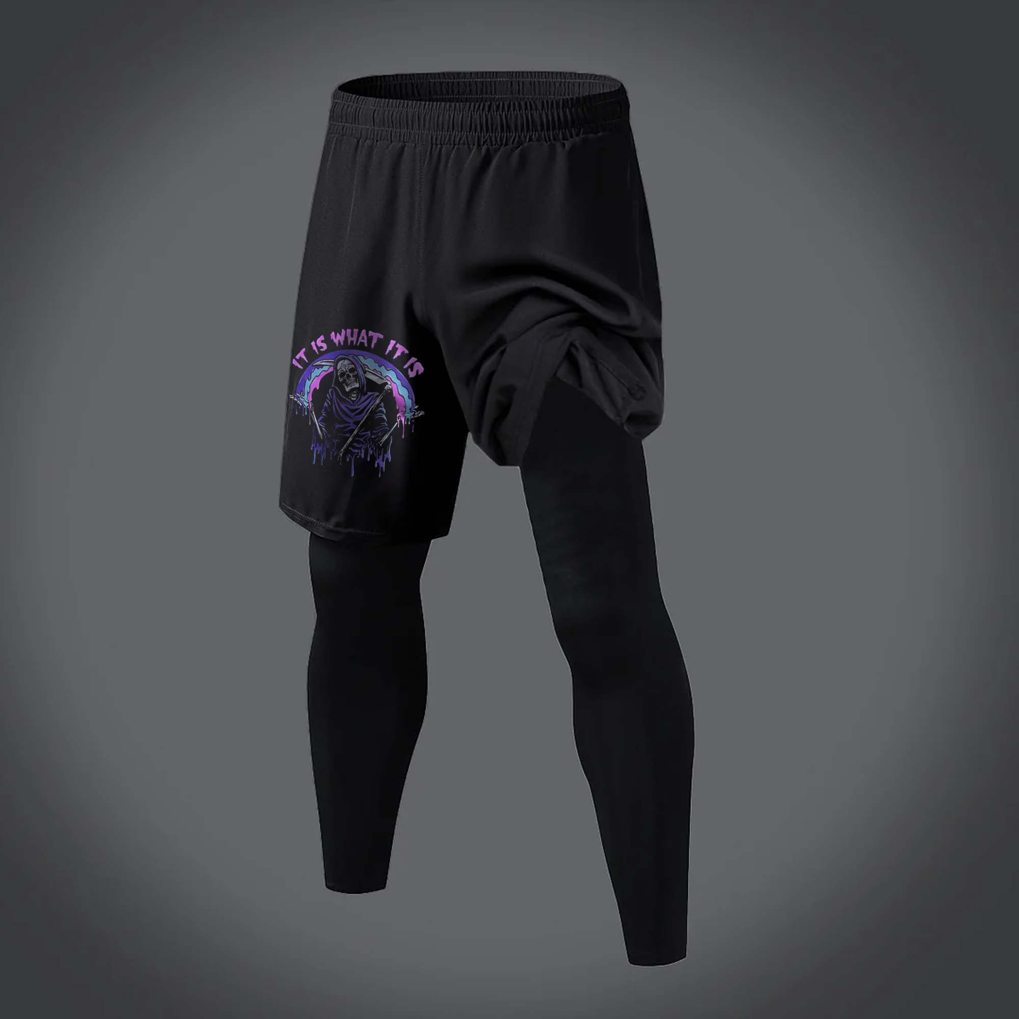 It Is What It Is Printed Men's Fitness Leggings