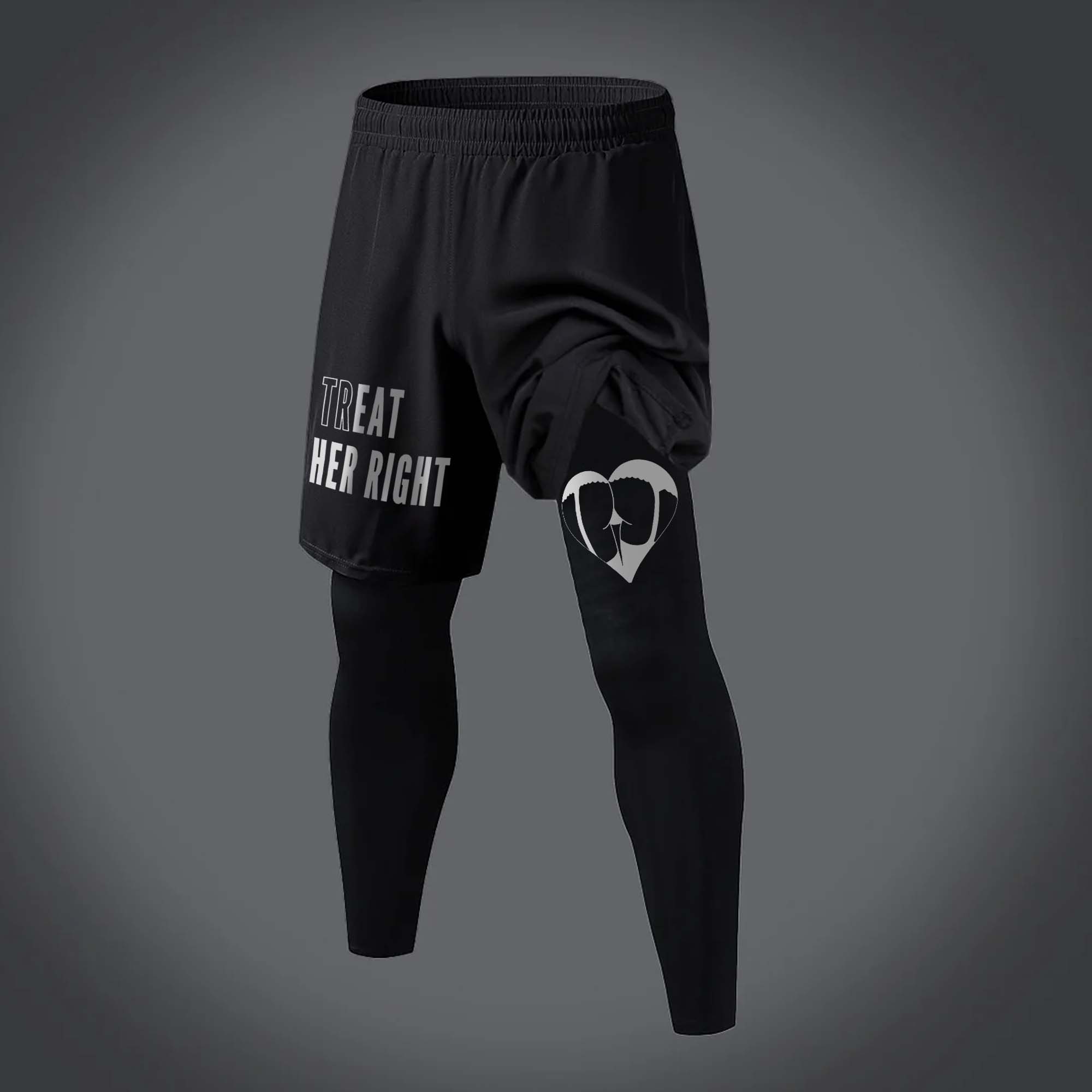 Treat Her Right Printed Men's Fitness Leggings