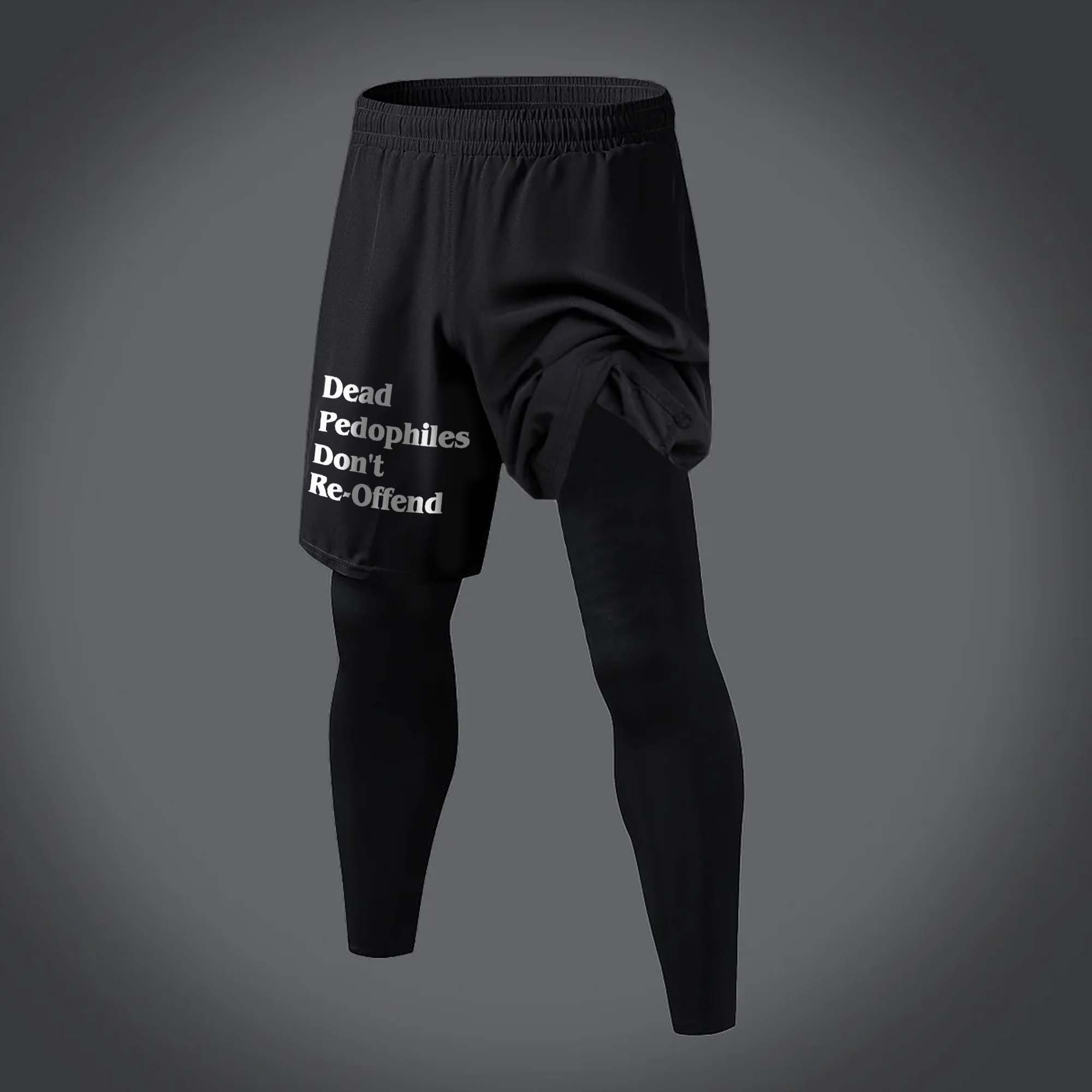 Dead Pedophiles Don't Re-Offend Printed Men's Fitness Leggings