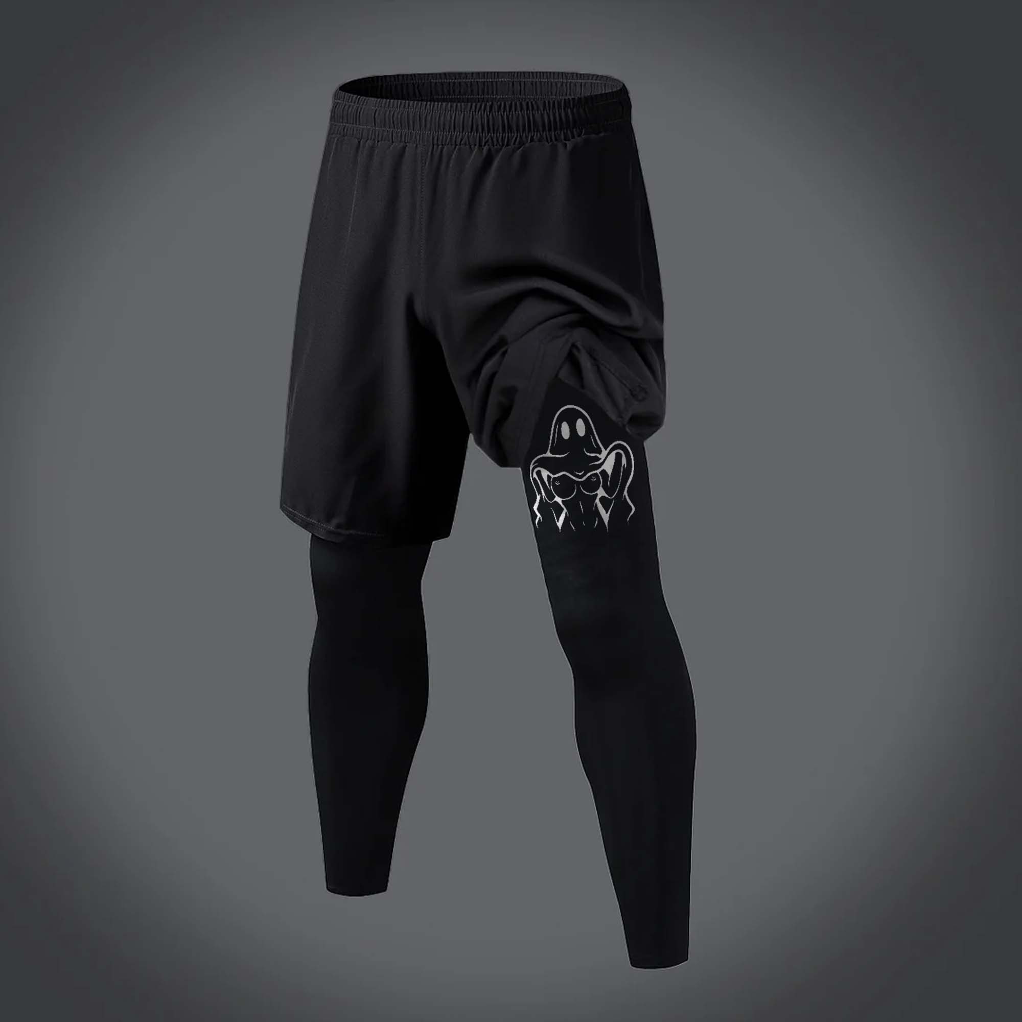 Sexy Ghost Printed Men's Fitness Leggings