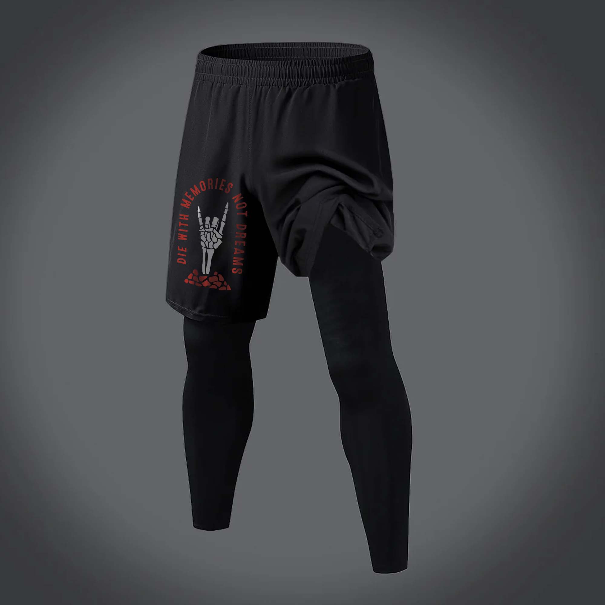 Die With Memories Not Dreams Printed Men's Fitness Leggings