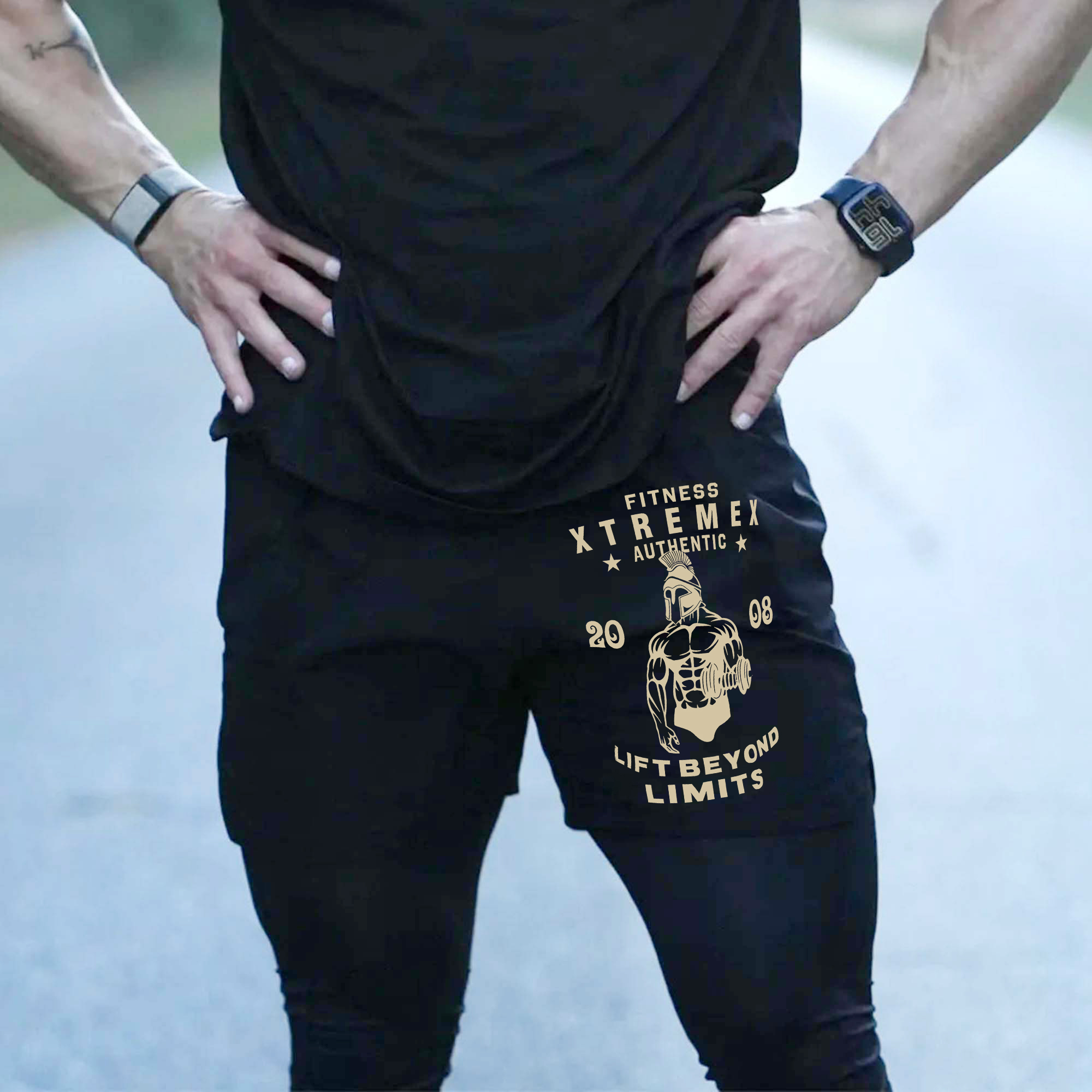 Lift Beyond Limits Printed Men's Fitness Leggings  Image - 1