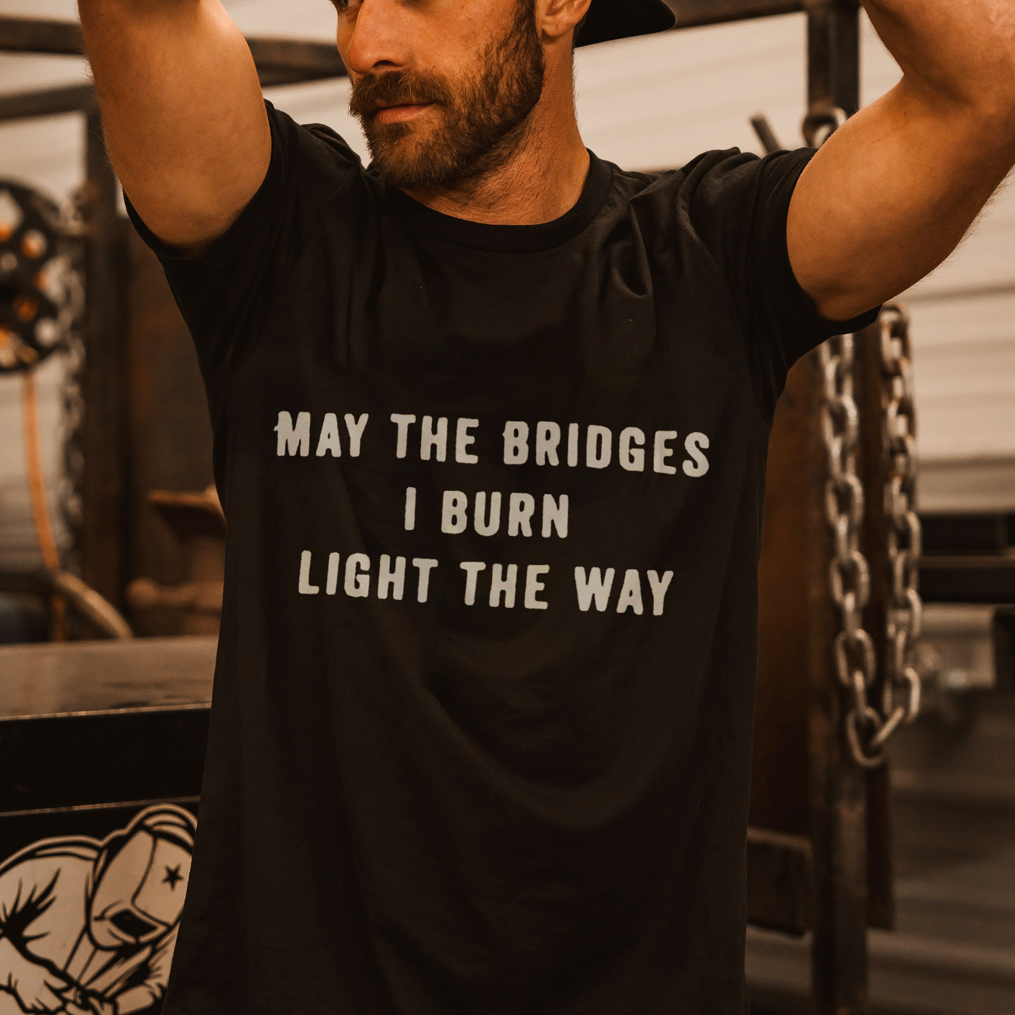 May The Bridges I Burn Light The Way Printed Men's T-shirt Image - 2