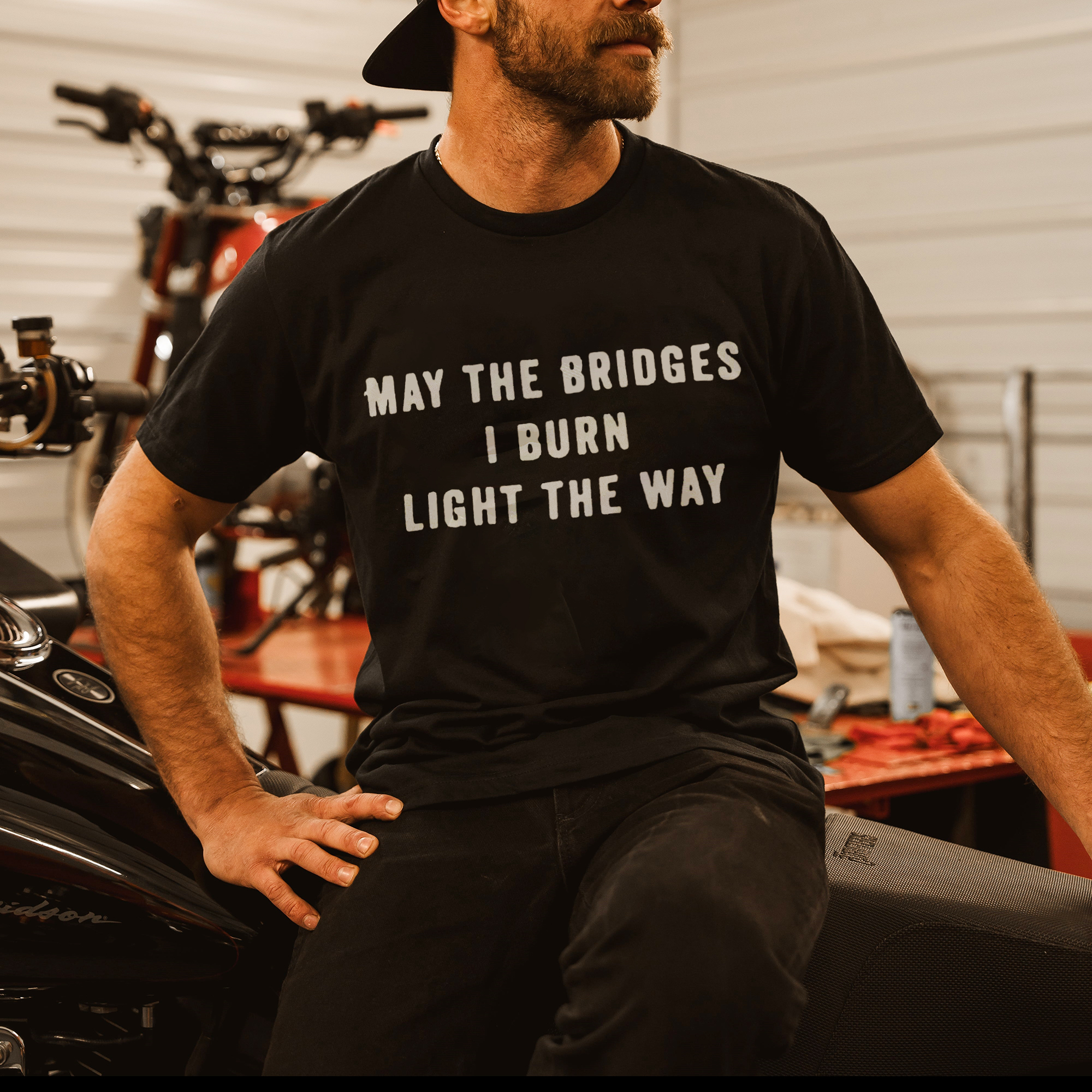 May The Bridges I Burn Light The Way Printed Men's T-shirt Image - 1