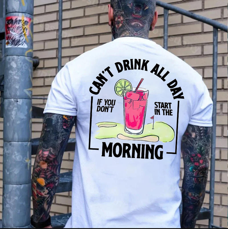 Can't Drink All Day Men's T-Shirt Image - 1