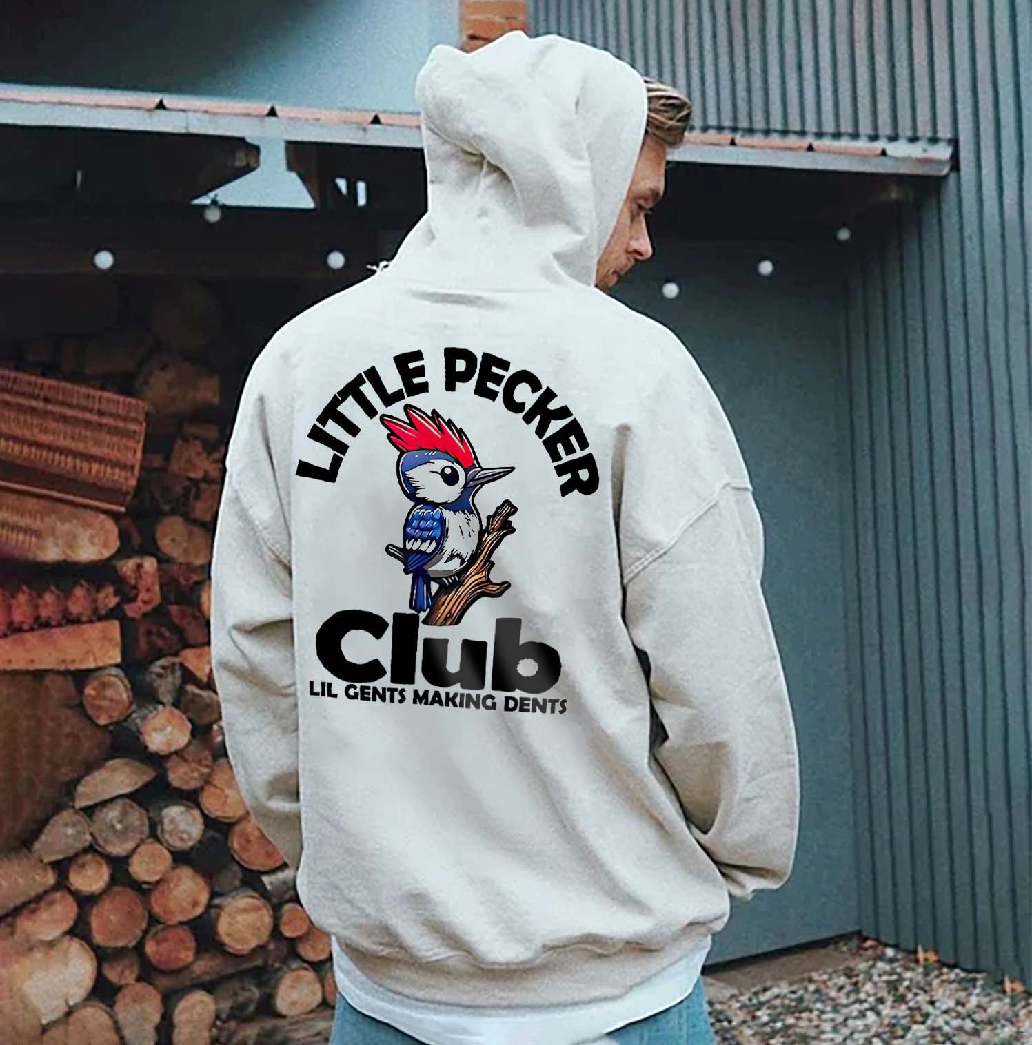 Little Pecker Club Printed Oversized Men's Hoodie