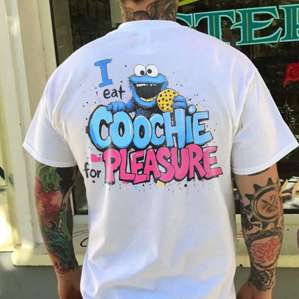 I Eat Coochie For Pleasure Printed Unisex Oversized T-shirts