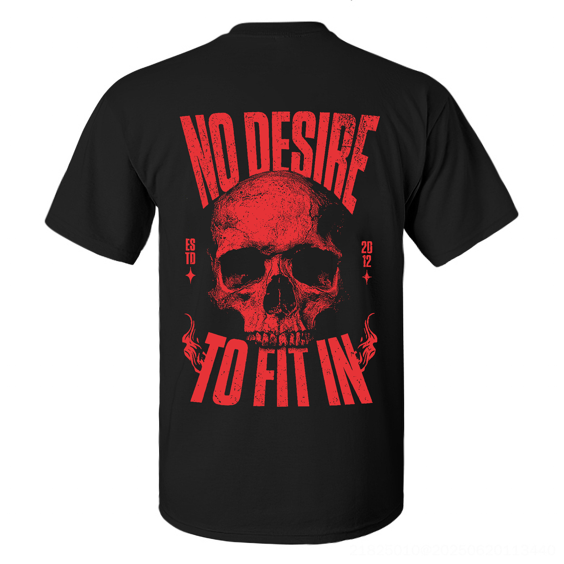 No Desire To Fit In Skull T-shirt Image - 3