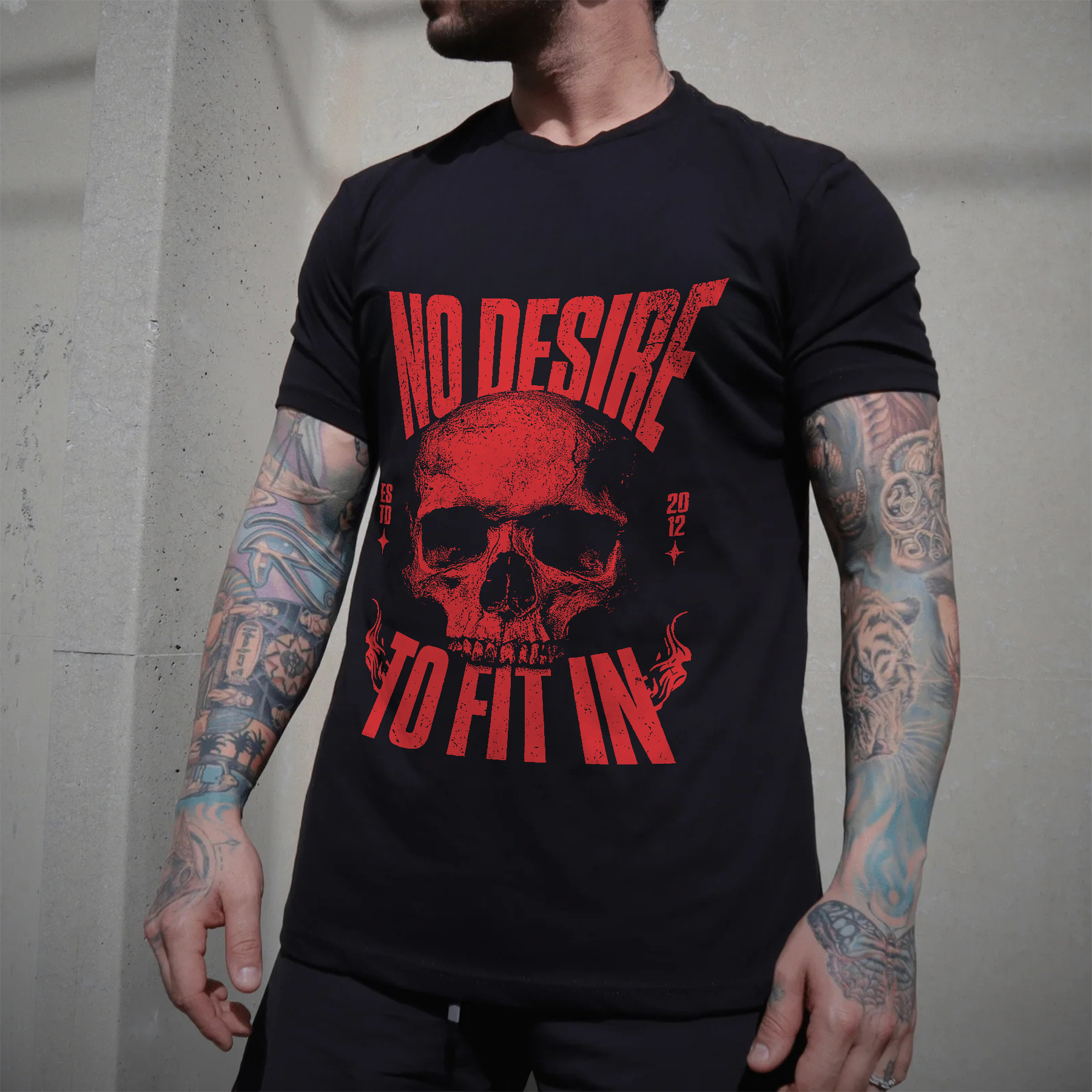 No Desire To Fit In Skull T-shirt Image - 1