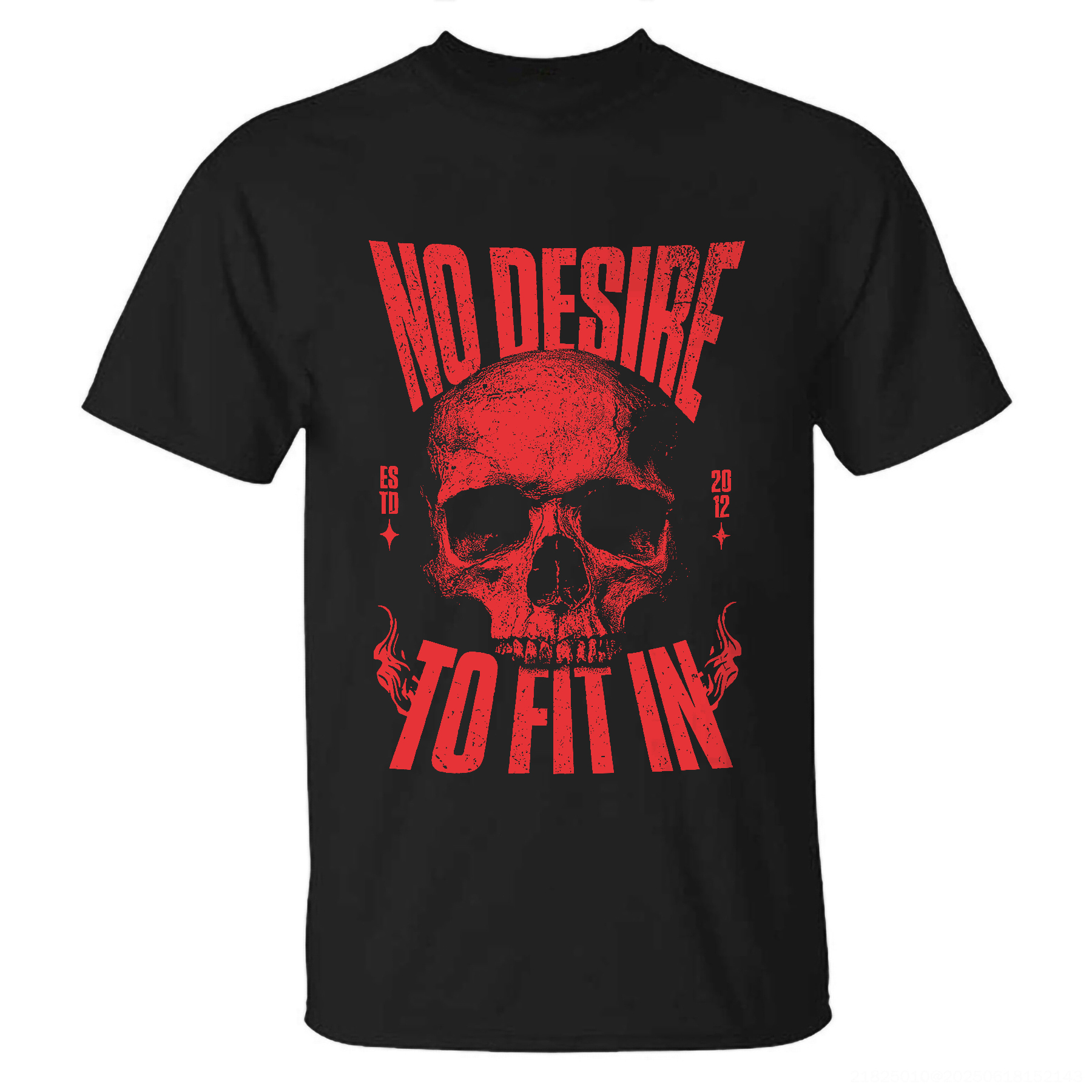 No Desire To Fit In Skull T-shirt Image - 2