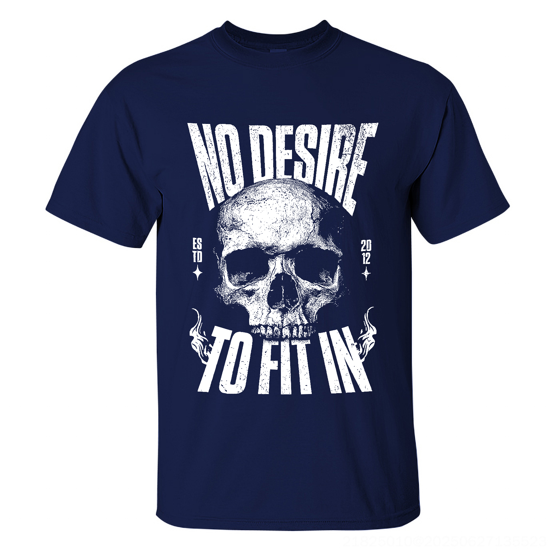 No Desire To Fit In Skull T-shirt Image - 4