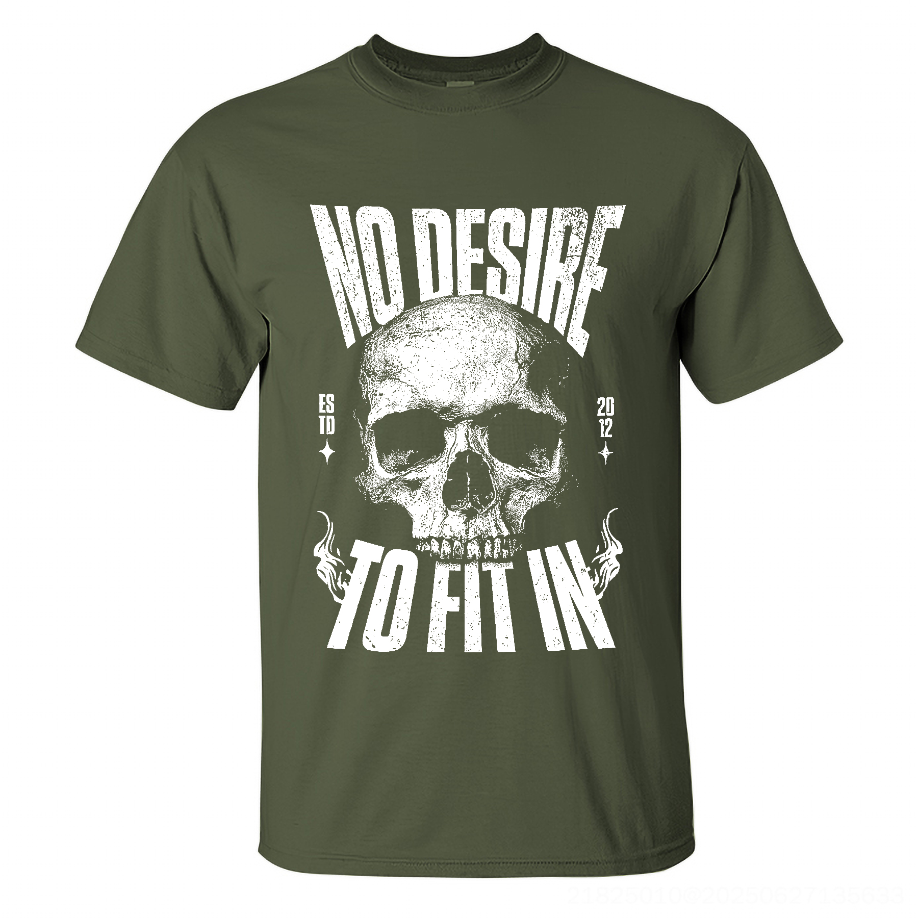 No Desire To Fit In Skull T-shirt Image - 5