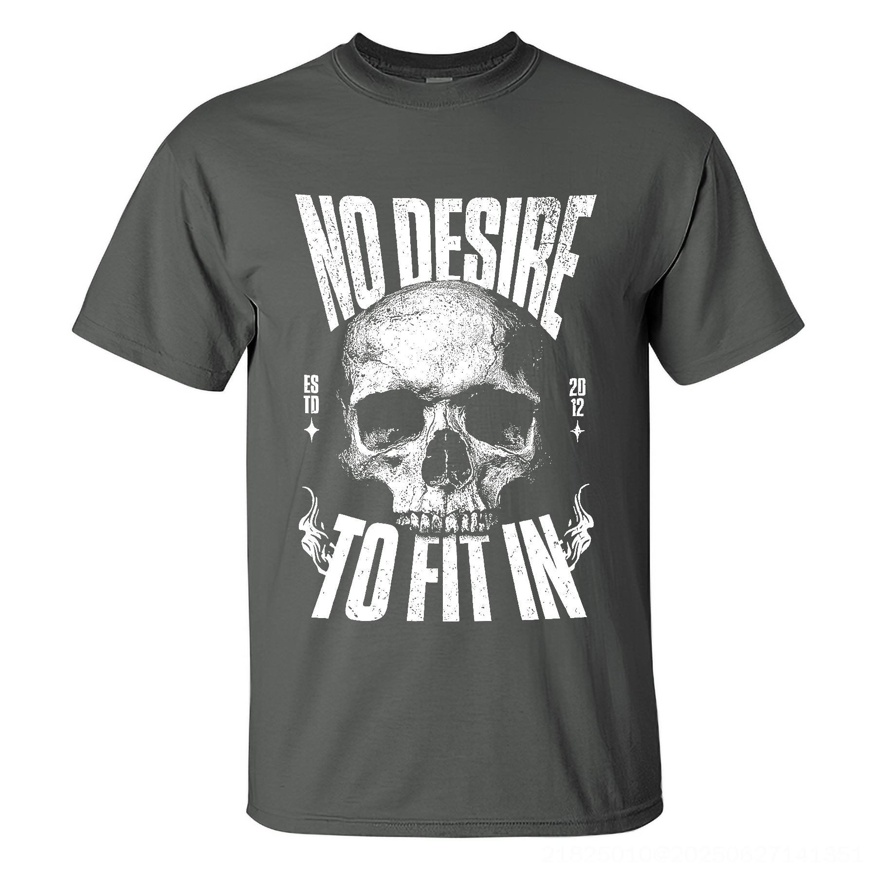 No Desire To Fit In Skull T-shirt Image - 7