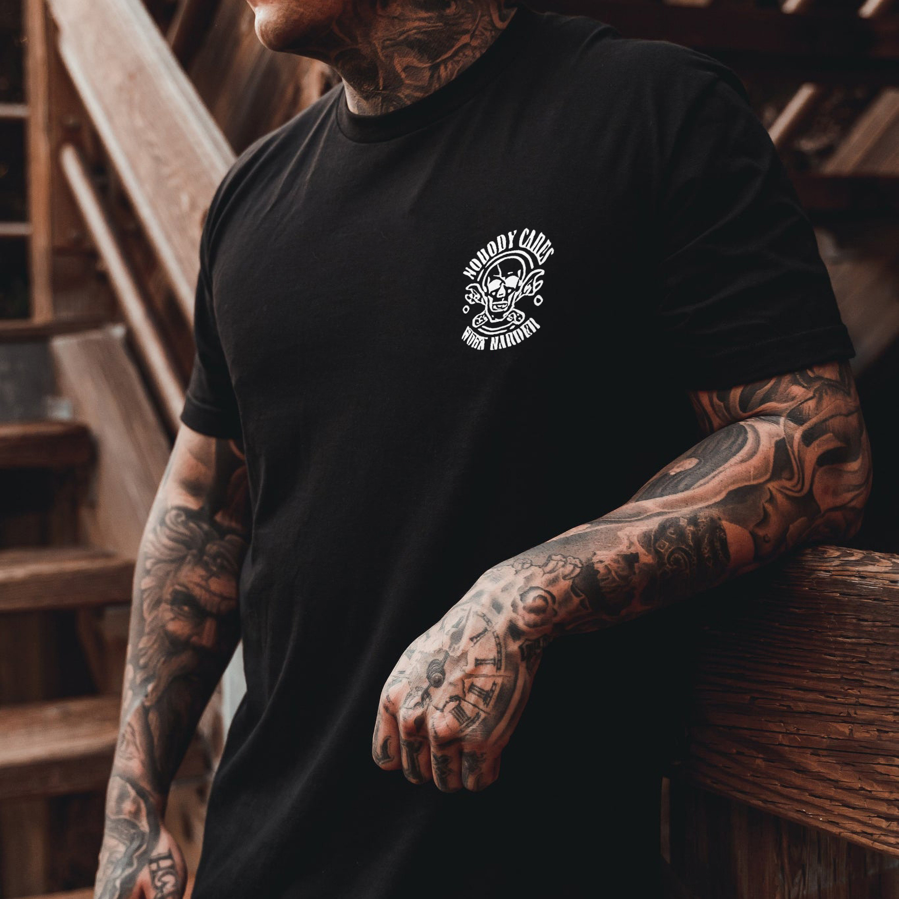 No One Owes You Shit Work Harder Printed Men's T-shirt Image - 2