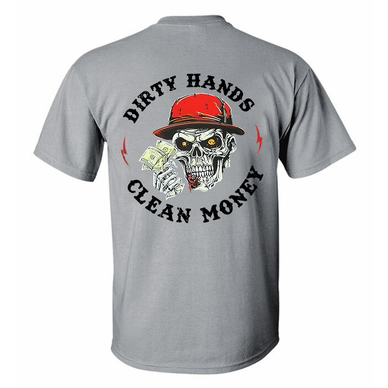 Dirty Hands Clean Money Printed Men's T-Shirt Image - 3