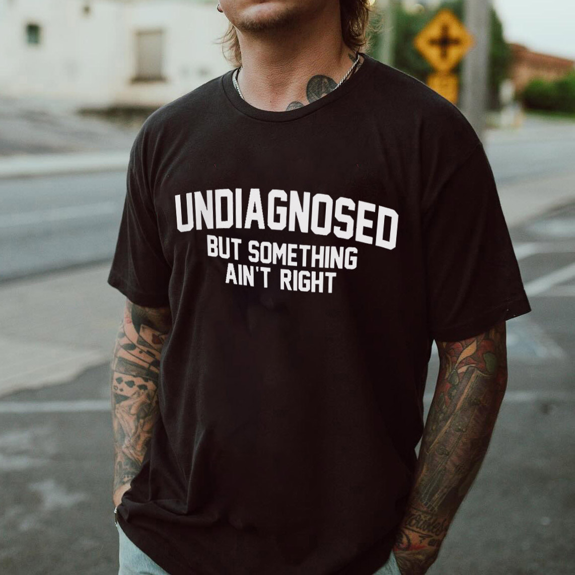 Undiagnosed But Something Ain't Right Printed Men's T-Shirt Image - 2