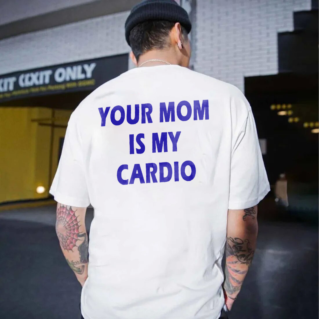 Your Mom Is My Cardio Printed Men's T-Shirt ?? Image - 1