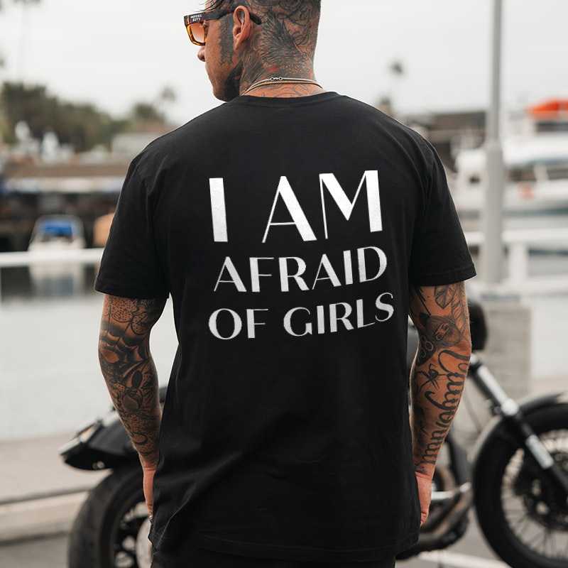 I Am Afraid Of Girls Printed Unisex Oversized T-shirt