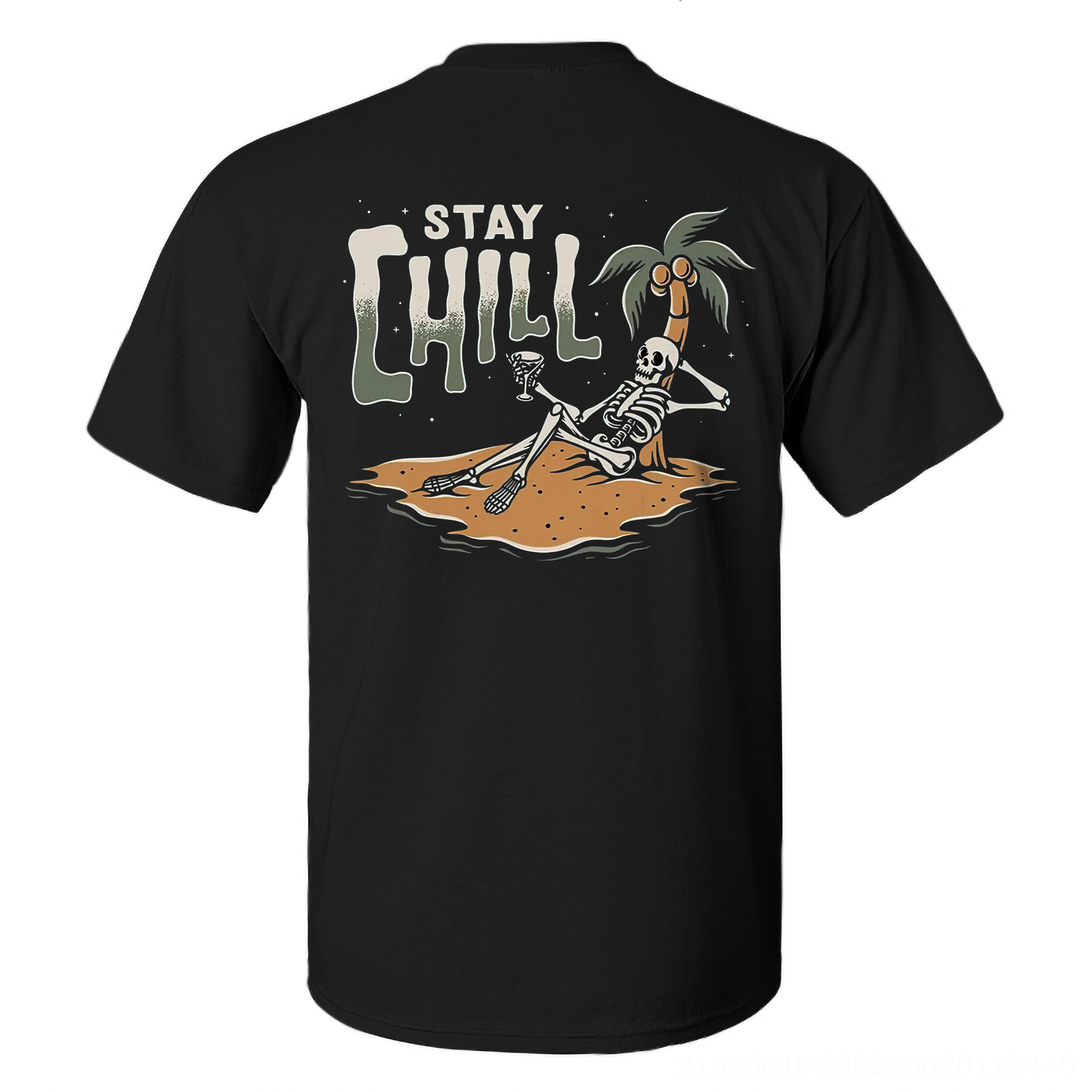 Stay Chill Skull Printed Men's T-shirt Image - 2