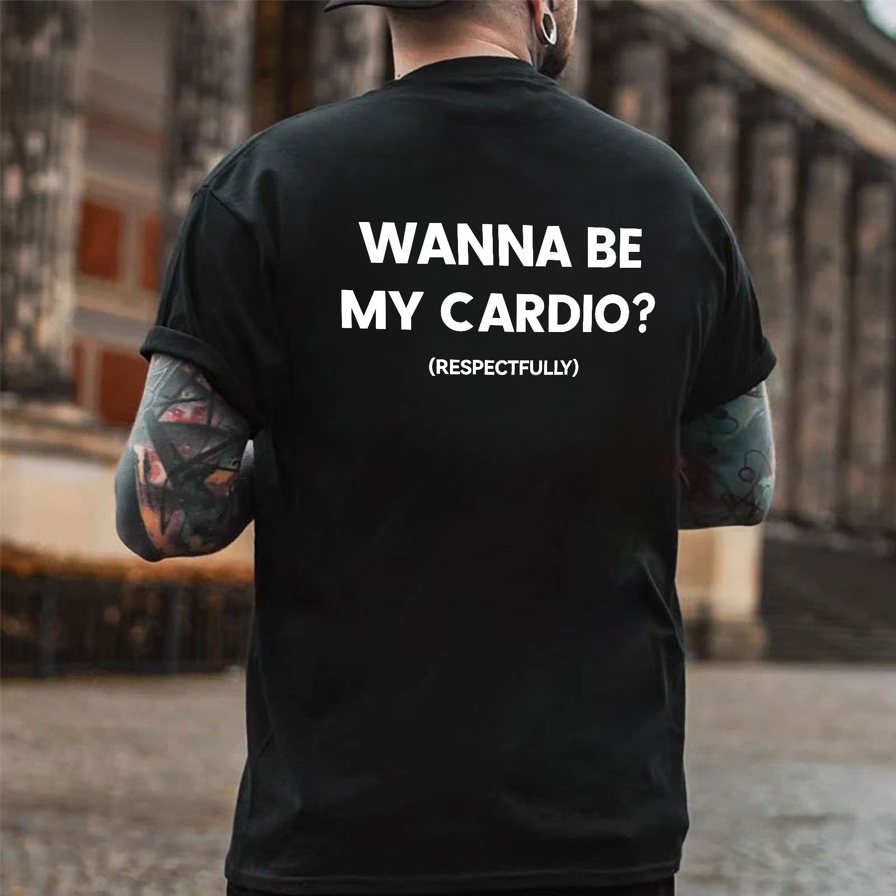 Wanna Be My Cardio? Printed Men's T-shirt Image - 2